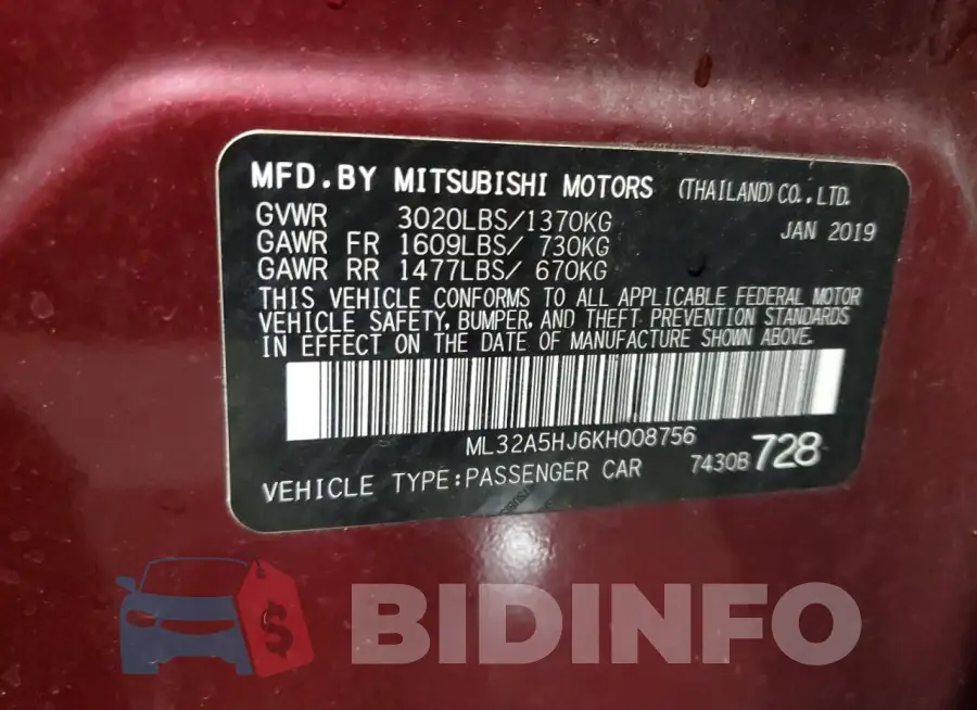ML32A5HJ6KH008756 Photo# 13