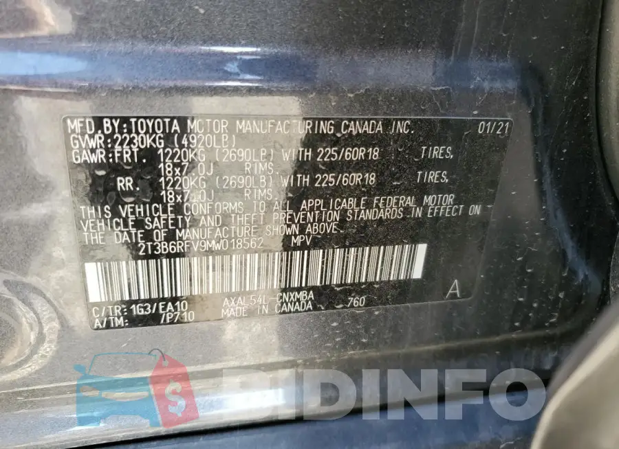 2T3B6RFV9MW018562 Photo# 14
