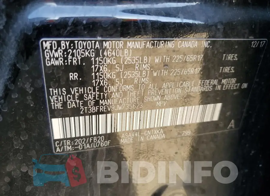 2T3BFREV9JW735623 Photo# 14