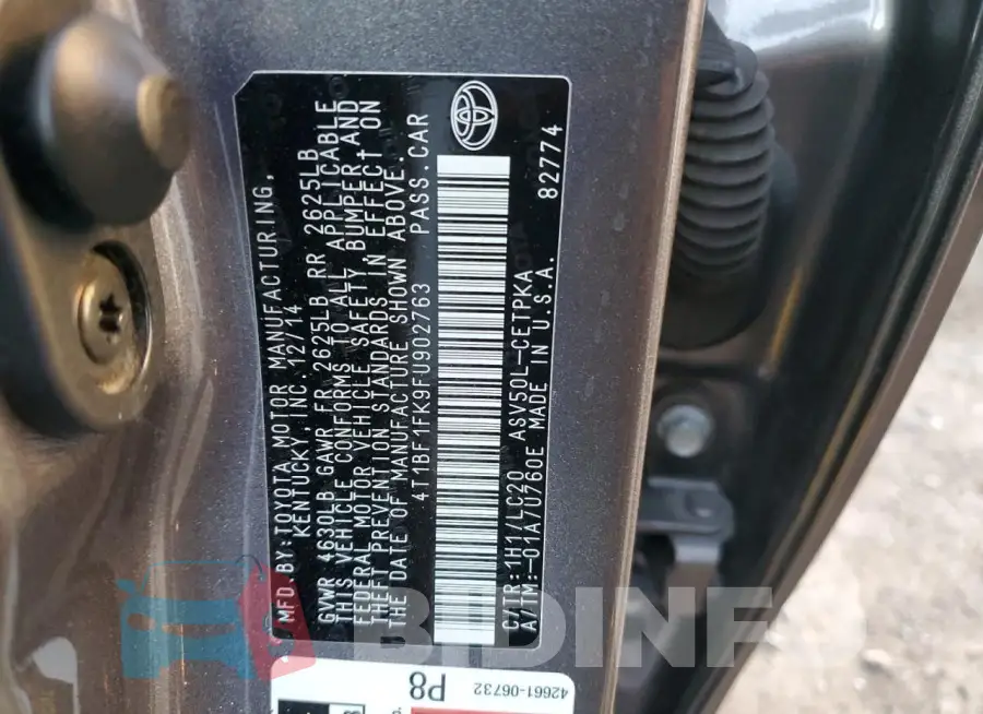 4T1BF1FK9FU902763 Photo# 13