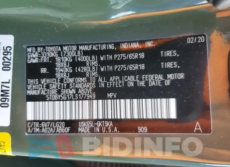 5TDBY5G17LS177949 Photo# 14