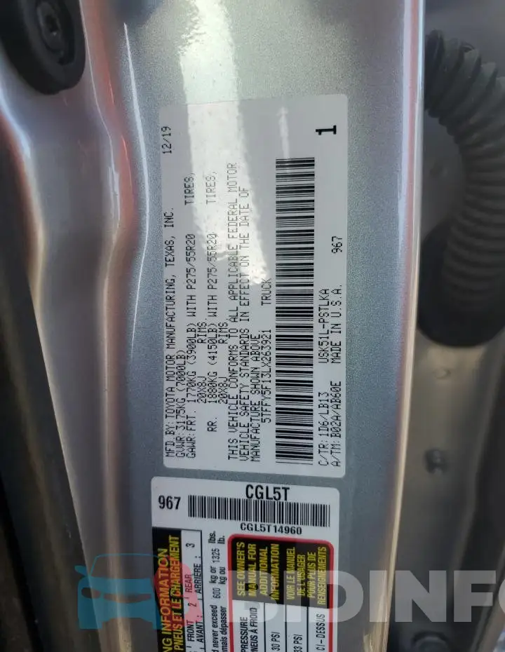 5TFFY5F13LX263921 Photo# 12