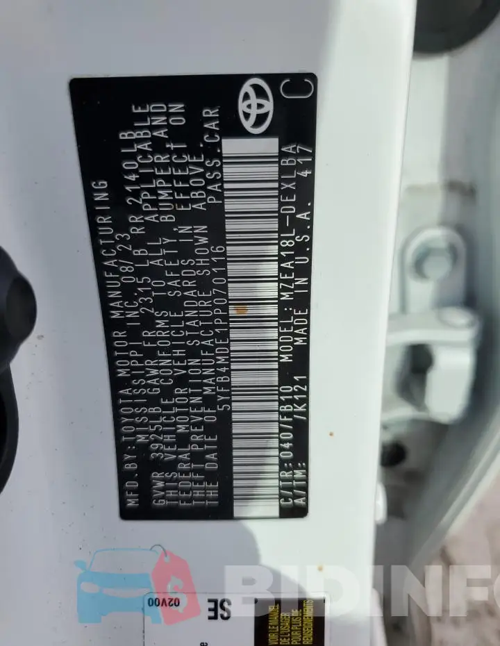 5YFB4MDE1PP070116 Photo# 13