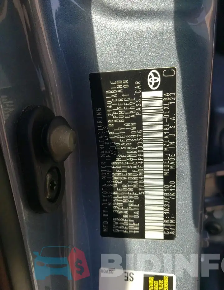 5YFB4MDE4PP033576 Photo# 13