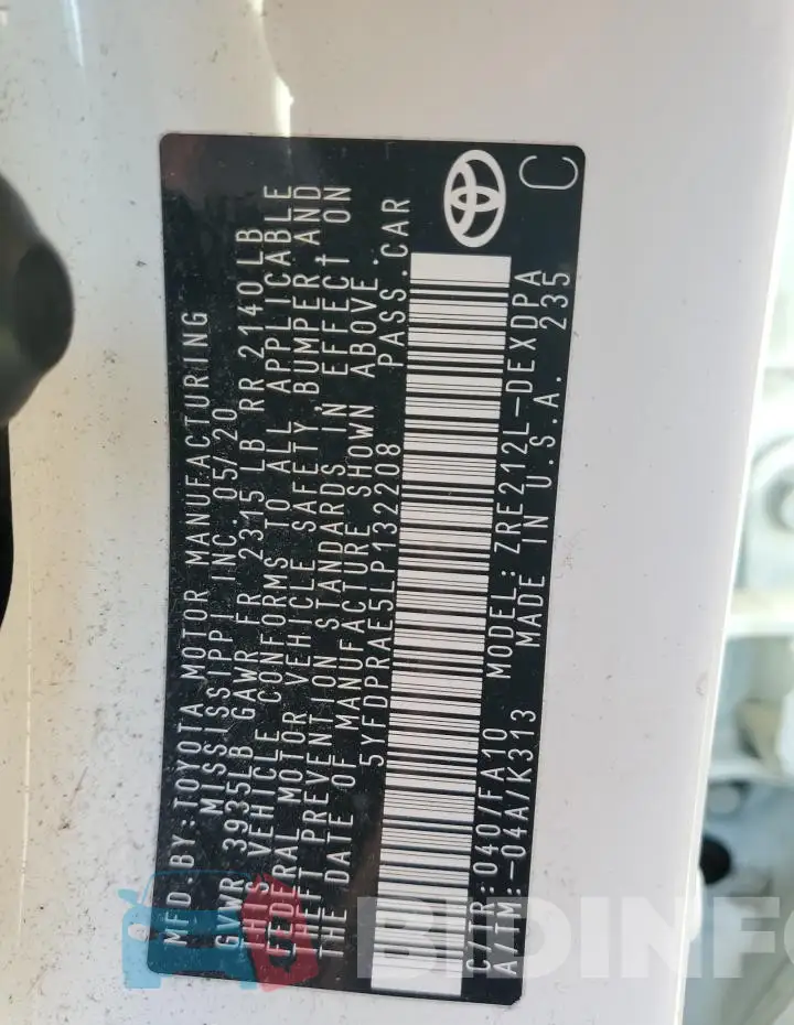 5YFDPRAE5LP132208 Photo# 12
