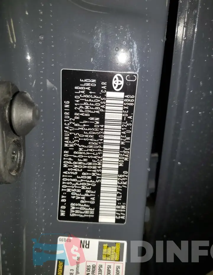 5YFS4MCE1PP140344 Photo# 12