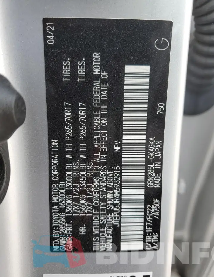 JTEPU5JR4M5932915 Photo# 14