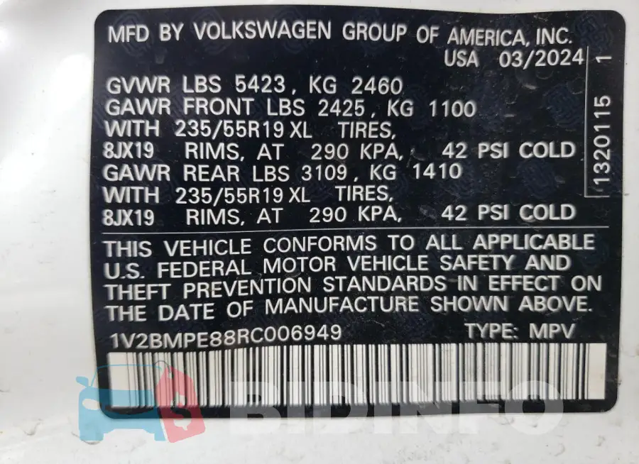 1V2BMPE88RC006949 Photo# 12
