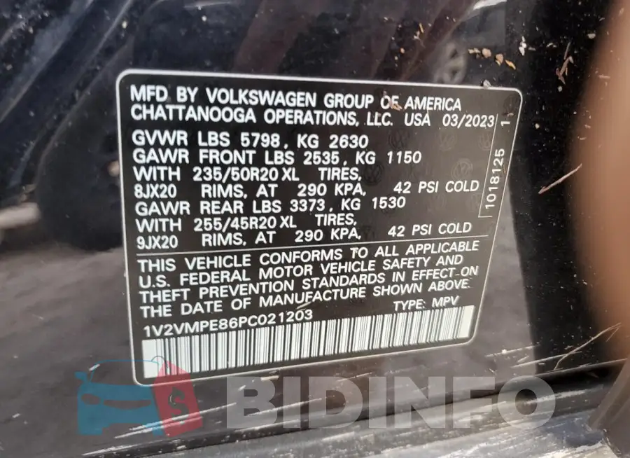 1V2VMPE86PC021203 Photo# 14