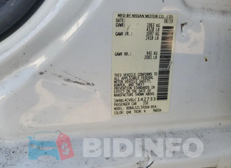 1N4BL4CV6LC142733 Photo# 12