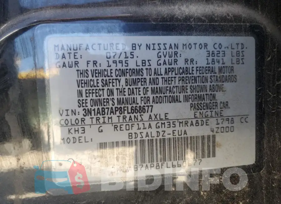 3N1AB7AP8FL668677 Photo# 12