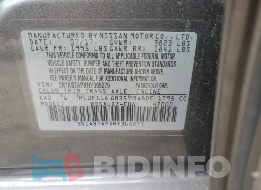 3N1AB7APXHY365079 Photo# 12