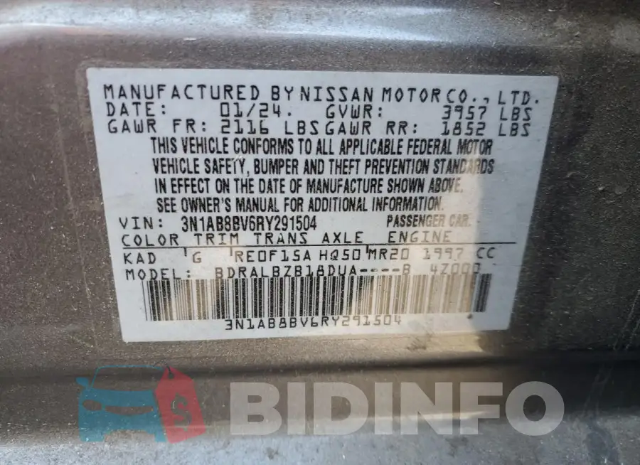 3N1AB8BV6RY291504 Photo# 12