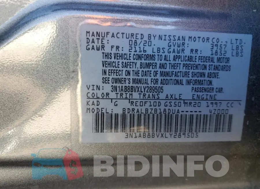 3N1AB8BVXLY289505 Photo# 12