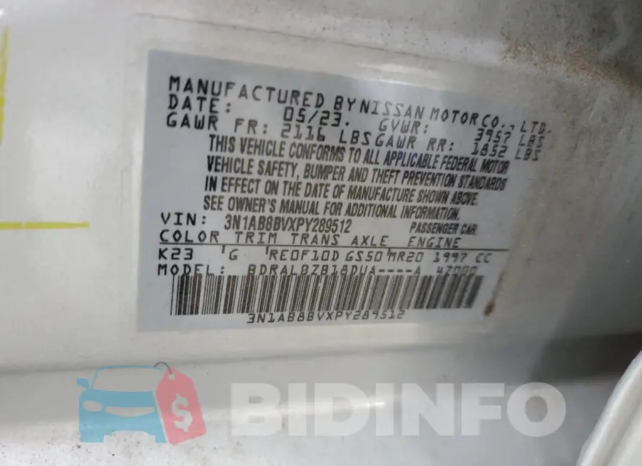 3N1AB8BVXPY289512 Photo# 12