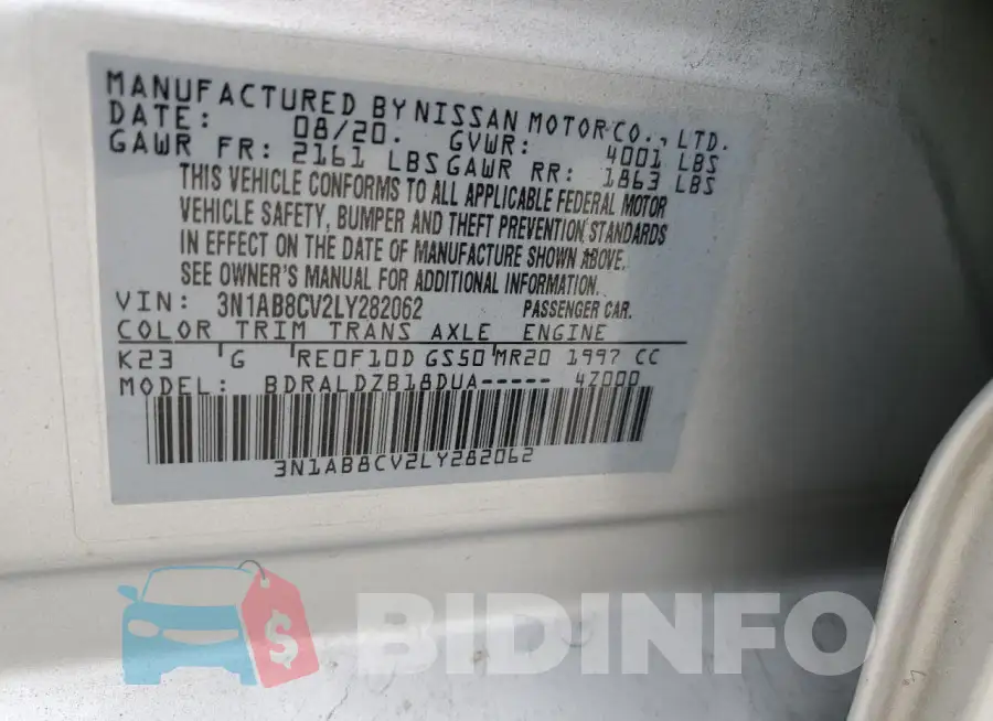 3N1AB8CV2LY282062 Photo# 12