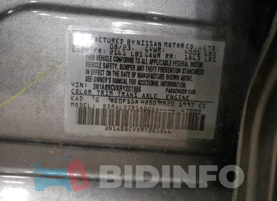 3N1AB8CVXRY201866 Photo# 12