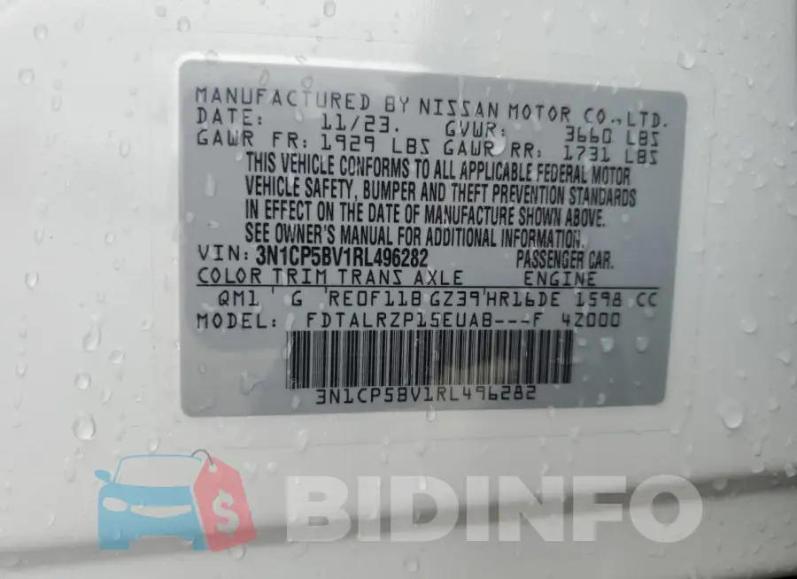 3N1CP5BV1RL496282 Photo# 14