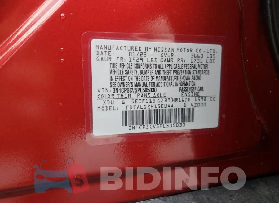 3N1CP5CV5PL505030 Photo# 14