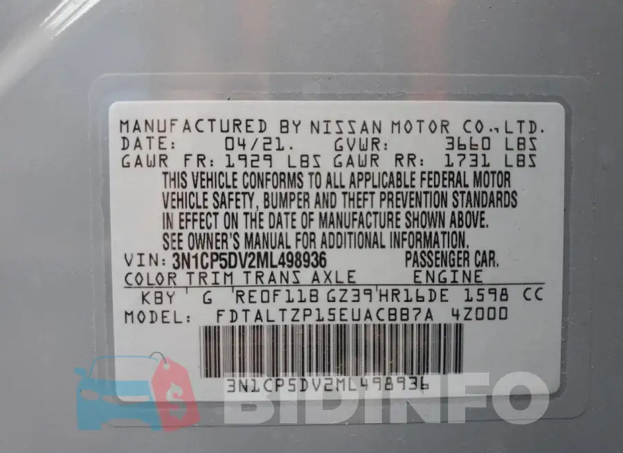 3N1CP5DV2ML498936 Photo# 13