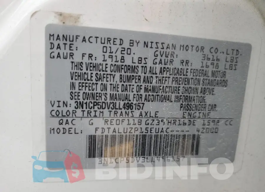 3N1CP5DV3LL496157 Photo# 14