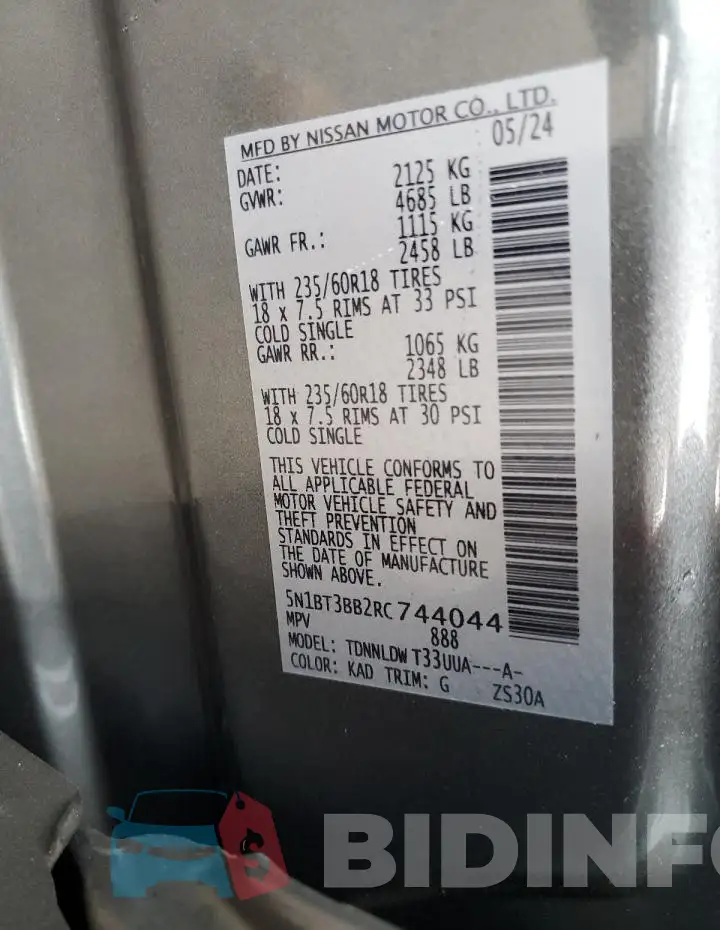 5N1BT3BB2RC744044 Photo# 13