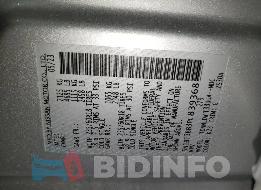 5N1BT3BB3PC839368 Photo# 13