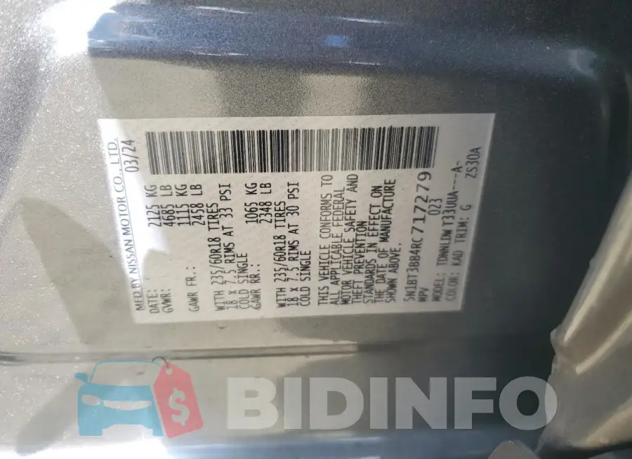 5N1BT3BB4RC717279 Photo# 13