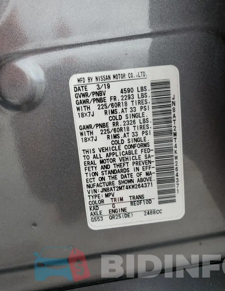 JN8AT2MT4KW264371 Photo# 14