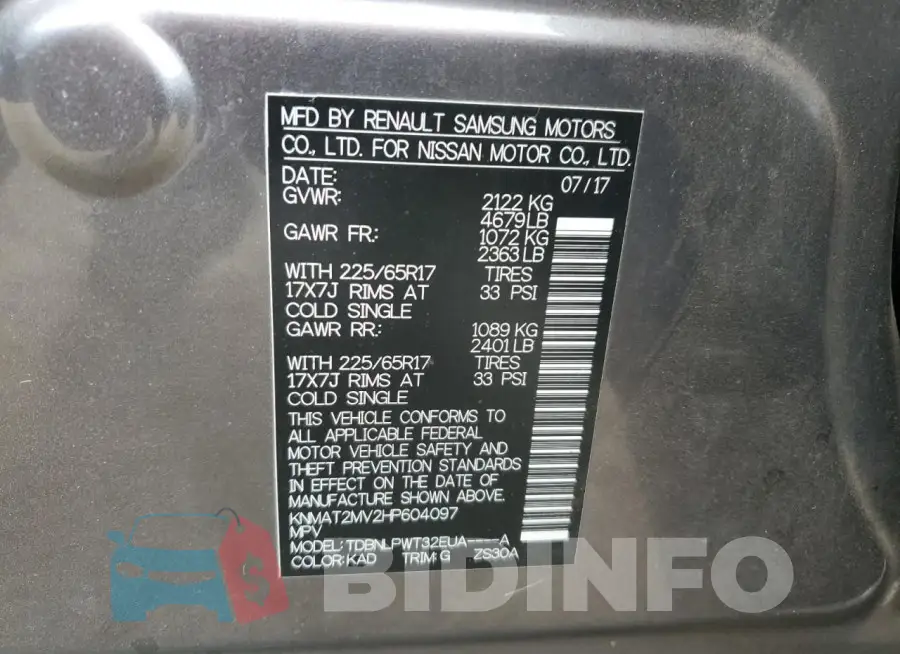 KNMAT2MV2HP604097 Photo# 13