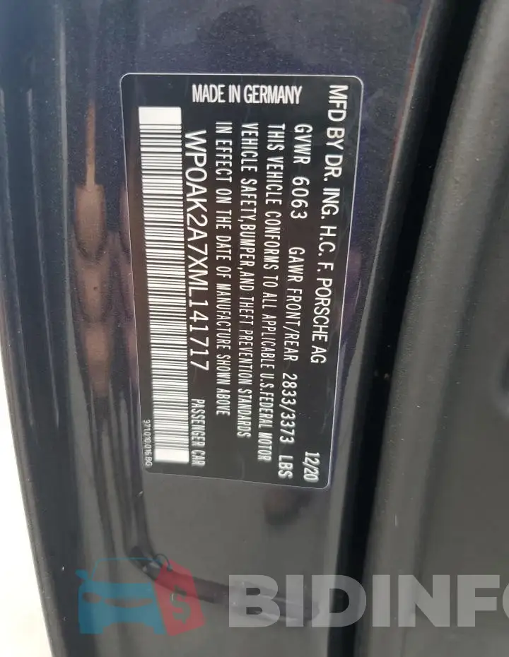 WP0AK2A7XML141717 Photo# 13