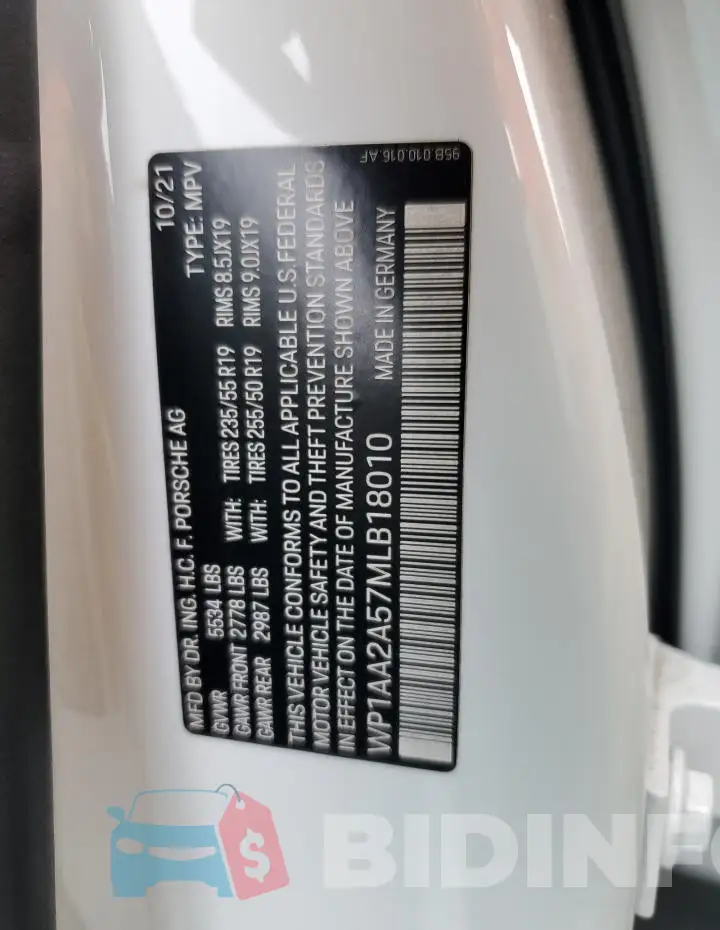 WP1AA2A57MLB18010 Photo# 12