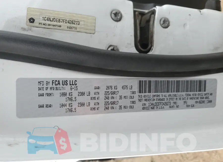 1C4NJDEB7FD426273 Photo# 14