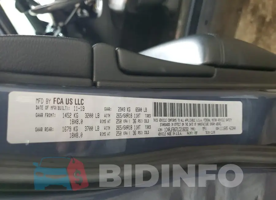 1C4RJFBG7LC218232 Photo# 14
