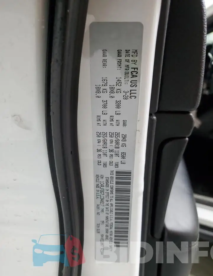 1C4RJFBG7LC340217 Photo# 13