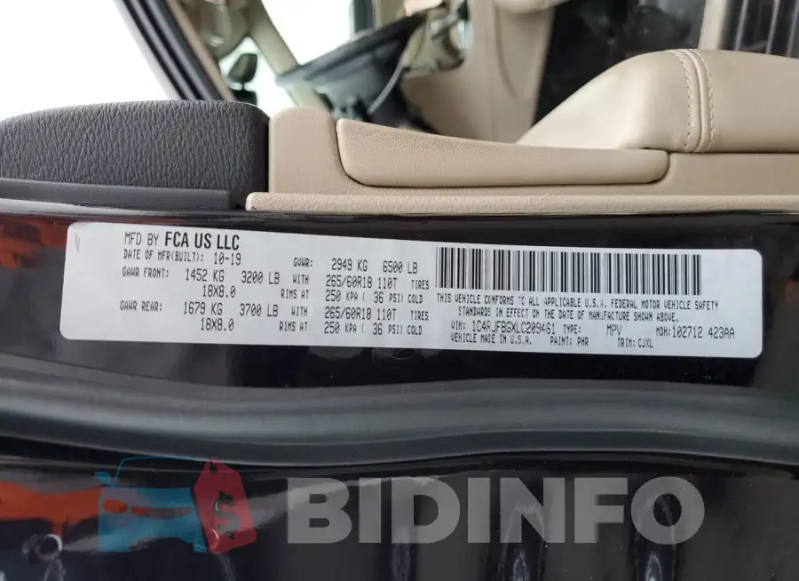 1C4RJFBGXLC209461 Photo# 13