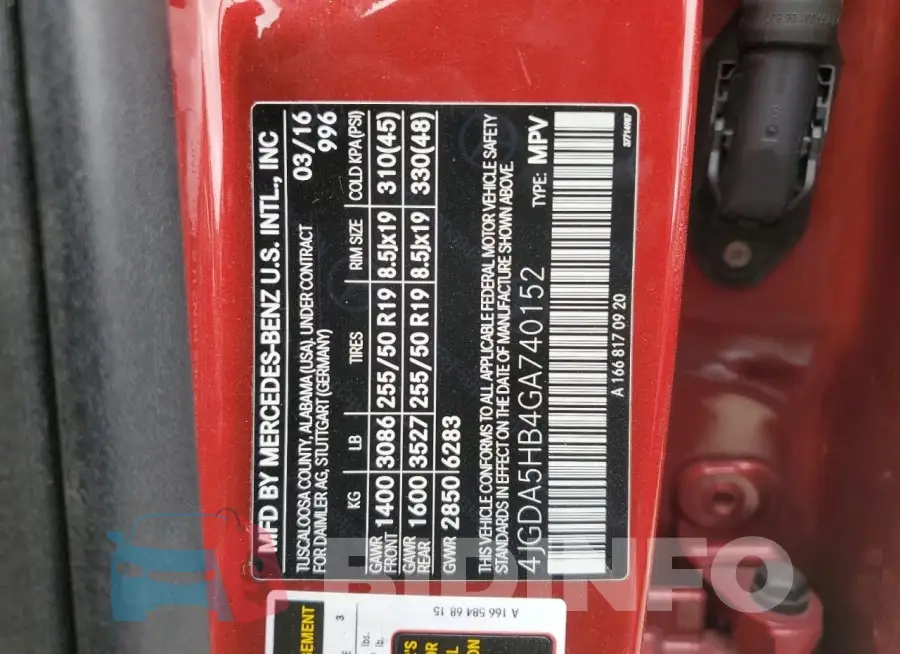 4JGDA5HB4GA740152 Photo# 13