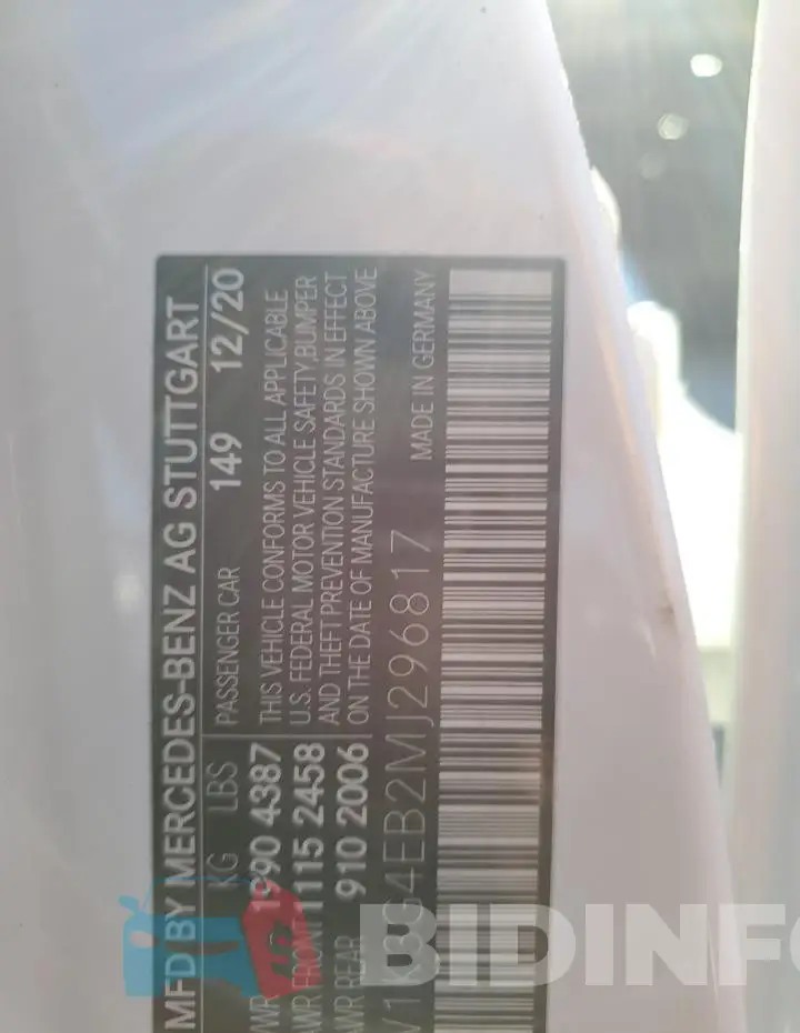 W1K3G4EB2MJ296817 Photo# 13