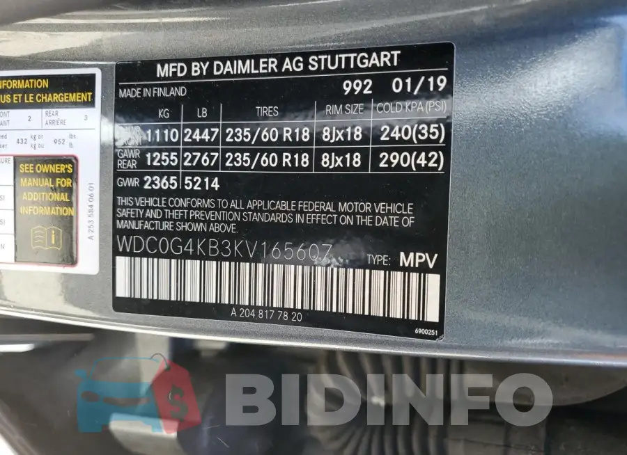 WDC0G4KB3KV165607 Photo# 13