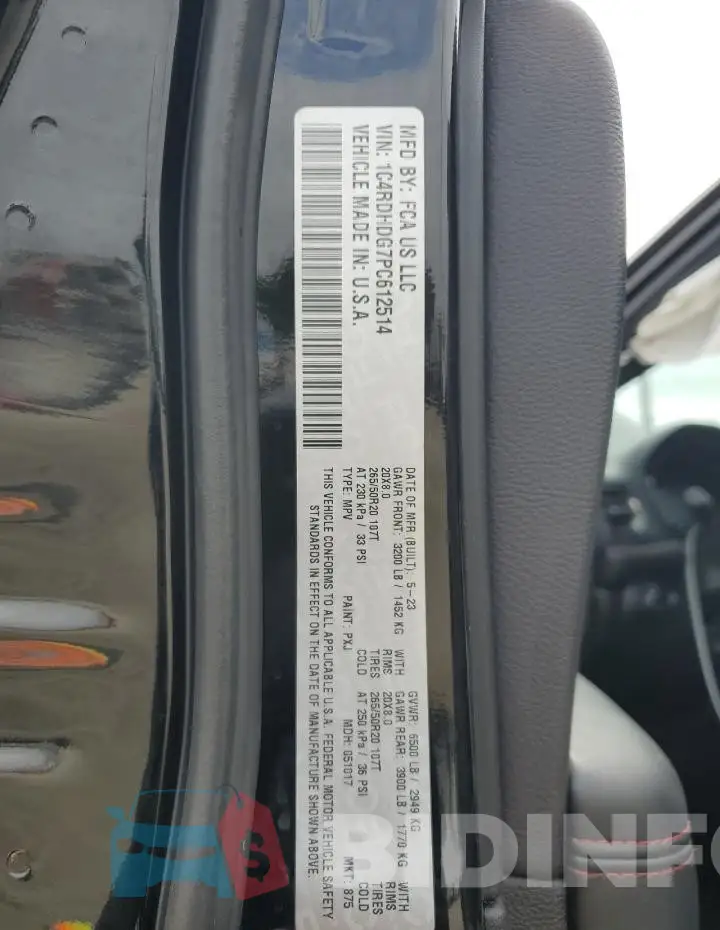1C4RDHDG7PC612514 Photo# 13