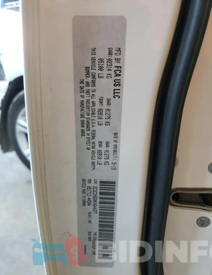 2C3CDXBG0KH644377 Photo# 13