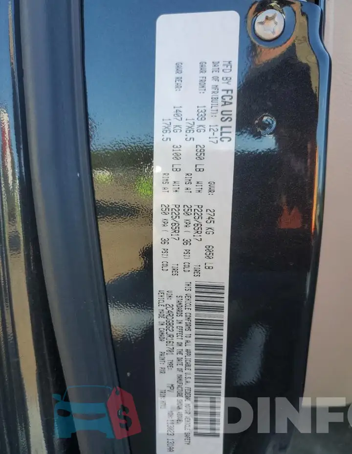 2C4RDGBG2JR161701 Photo# 13