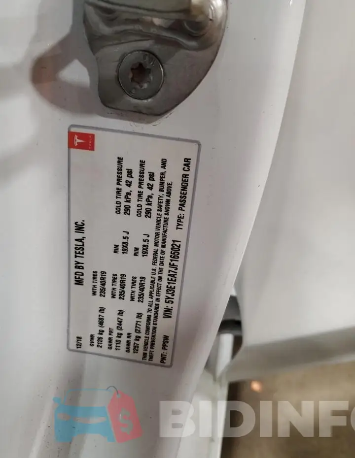 5YJ3E1EA7JF165021 Photo# 12