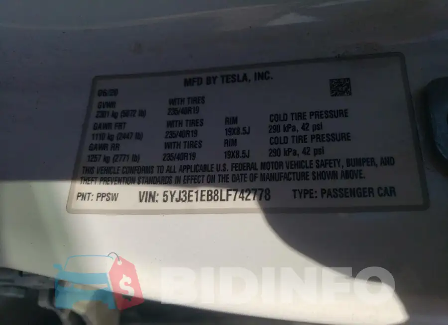 5YJ3E1EB8LF742778 Photo# 12