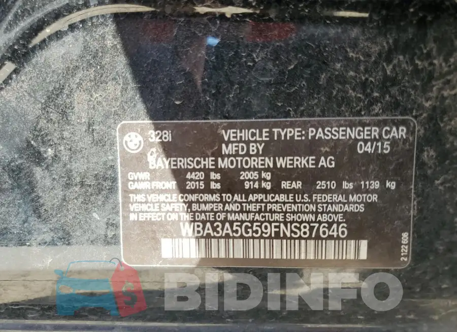 WBA3A5G59FNS87646 Photo# 12