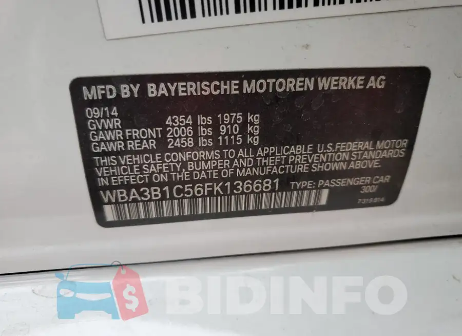 WBA3B1C56FK136681 Photo# 12