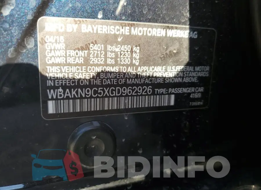 WBAKN9C5XGD962926 Photo# 12
