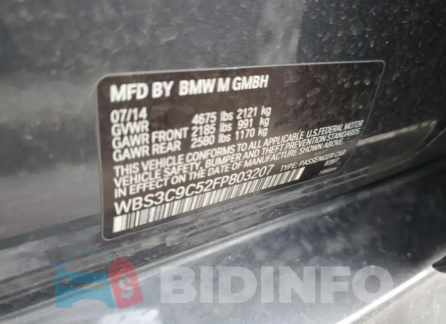 WBS3C9C52FP803207 Photo# 12