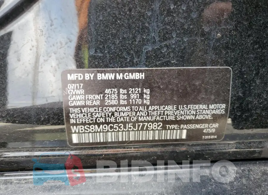 WBS8M9C53J5J77982 Photo# 13
