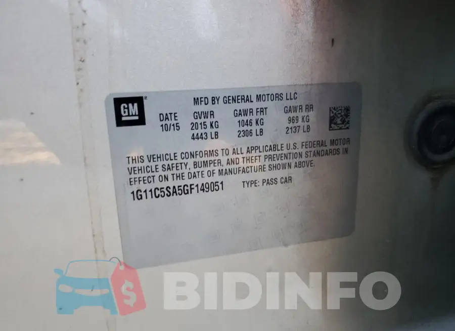 1G11C5SA5GF149051 Photo# 12